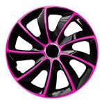 Wheel cover, Stig, extra pink/black, 15 inches, set of 4