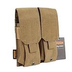 EXCELLENT ELITE SPANKER Tactical Molle Single/Double/Triple Mag Pouch for M4 M14 M16 AK47 AK74 G36 Magazine Holds 2 Mags (Coyote Brown)