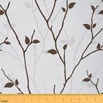 Tree Branches Upholstery Fabric by The Yard, Leaves Nature Reupholstery Fabric for Chairs, Plant Farmhouse Aesthetic Waterproof Indoor Outdoor Fabric, Upholstery and Home Accents 2 Yards