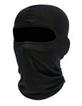 UK-UNIQUE Balaclava Face Mask - Breathable Lightweight Ski Motorcycle Helmet Racing Cycling Multi-Purpose Balaclavas - Unisex Men Women Kids Boys Girls (Black)