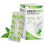 Colomint Peppermint Oil Capsules - for IBS Relief, Bloating, Tummy Pain and Healthy Digestion - 84 Gastro-Resistant Capsules (0.2ml Each), Natural Soothing Mint, Sealed in Hygienic Blister Strips