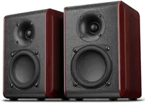 Saiyin Passive Bookshelf Speakers with 3.5 inch Woofer,Home Desktop Stereo Speakers,Amplifier or Receiver Required,Passive Surround, Front Speakers for PC/Gaming/Turntable,4 Ohms,Wall Mountable