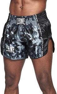 LEONE 1947 Unisex Pantaloncino Kick Thai Flat Front Shorts Camouflage Grey