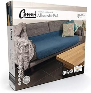 Conni Allrounder Pad, Multi Purpose Absorbent Waterproof and Washable Reusable Pad - Teal Blue, 150 x 85 cm