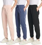 3 Pack: Women's Fleece Lined Jogger Sweatpants Women Womens Joggers Pants Sweat Warm Jogging Baggy Loungewear Pj Athletic White Gym Jogger Woman Gray Ladies Pans Para Mujer Pajama, Set 5, XS