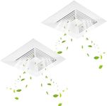 WiseWater 2Pcs 12 x 12 Bathroom Ceiling Fan Grille with Springs, Replacement Vent Cover for Broan-Nutone Exhaust Fan, Air Diverter, Ceiling Air Diffuser