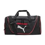 PUMA Evercat Contender Duffel Bag, Black/Red, One Size