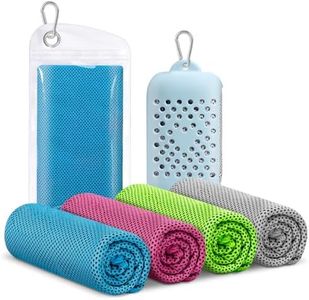 Finvizo 4 Pack Cooling Towels for Neck: Cool Towel Workout Sweat Towel for Sports Gym, Grey (40"x12")