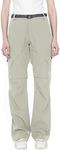 Little Donkey Andy Women's Convertible Pants Zip-Off Lightweight Quick Dry Hiking Pants Khaki Size XL