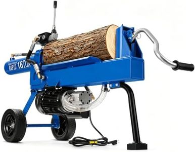 Ezasin Electric Log Splitter 16 Ton, 1600W 17.4Amp Hydraulic Wood Splitter, Low Noise 65dB Operation, Horizontal Full Beam Steel Wedge Firewood Splitting for 20.5 x 16’’ Logs, Portable with 8’’ Wheel