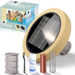 Solar Pool Ionizer for Above Ground, Floating Copper Pool Cleaner, Up to 40,000 Gallons, Swimming Pools Water Cleaner for in-ground Pools and spas (Yellow)