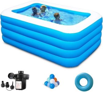 Inflatable Swimming Pool 71” x 51” x 28” Inflatable Family Swimming Pool for Summer Water Party, Adults, Outdoor, Garden, Backyard