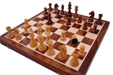 BCBESTCHESS Premium Quality Tournament International, Handcrafted Rosewood Unique Chess Board, Foldable Secure Storage, Magnetic Pieces With Extra Queens For Kids & Adults, Brown(14X14 Inches)