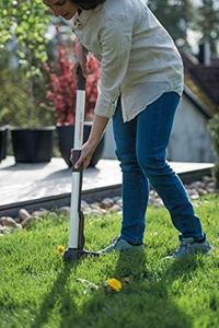 Fiskars Light Weed Puller – 90cm Stainless Steel, Black/White Handle