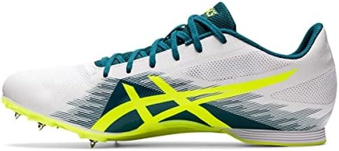 ASICS Unisex's Hyper MD 7 Track & Field Shoes, 12, White/Safety Yellow