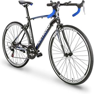 Betterland 14/21 Speed Road Bike,700C Wheel Road Commuter Bicycle with Dual Disc/V Brakes, Light Aluminum Alloy Frame,Adult Faster Racing Bike for Men and Women (Blue)