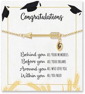 Graduation Gift for Her, College Graduation Gift for Her 2026 Initial Bracelets for Women Teen Gifts Trendy Stuff Dainty Gold Bracelet with Lette G for Niece Daughter Girlfriend Jewelry