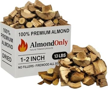 Almond Wood 1-2 inch Smoking Wood Chunks - 100% Roasted - Premium BBQ Chunks for Smoking & Grilling - Perfect for Solo Mesa Stoves, Propane BBQ Pizza Ovens and More! (13 lbs)