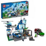 LEGO City Police Station with Van, Garbage Truck & Helicopter Toys, Gifts for 6 Plus Year Old Kids, Boys & Girls with 5 Minifigures and Dog Figure 60316