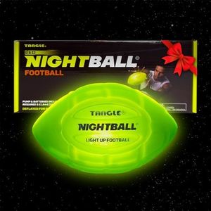 Nightball Tangle Glow in The Dark Inflatable LED Football - Light up With Bright LED Lights for Kids and Adults - Ideal Gifts for Teen Boys