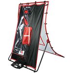 Franklin Sports Unisex Youth Return Franklin Sports Baseball Pitching Target and Rebounder Net 2 in 1 Pitch Trainer Pitchback Net , Red, 65 US