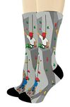 ThisWear Unisex Novelty Socks Rock Climbing Socks Hiking Related Gifts Rock Wall Climbing Novelty Crew Socks, Multicolor, One Size