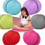 AMHSCOCA 6 Pcs Kids Carpet Circle Seats 16"" Kids Floor Cushions Round Soft Warm Floor Rug Mat for Classroom, Home School Story Time, Group Activity Educational Learning Playing Areas (12)