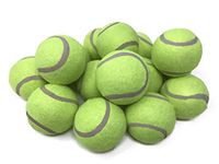 E-Deals Tennis Balls - Bundle Pack - Durable Sport Play Tennis Cricket Dog Toy Ball Great For Lessons, Practice, Throwing Machines Adults Children Exercise Pets (05# 24 X TENNIS BALLS)