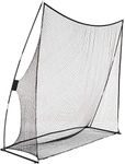 Amazon Basics Portable Driving Practice Golf Net, Grey, 2.44 x 2.44 meters