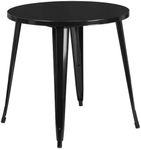 Flash Furniture Commercial Grade 30" Round Black Metal Indoor-Outdoor Table