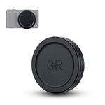 JJC Aluminum Lens Cap Cover Protector for Ricoh GR IIIx GR IIIx HDF GR3x HDF GR III GR III HDF GR3 HDF GR II GR2 with Soft EVA Interior -Black