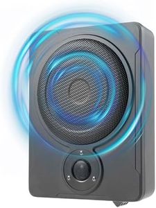 YCWSPEMR 8" 600W Powered Car Subwoofer – Ultra Slim Under Seat Subwoofer with Built-in Amplifier, Compact Low Profile Sub and Amp Combo for Car, Truck & Jeep Audio Systems