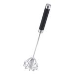 Whisk,Stainless Steel Semi-Automatic Egg Whisk,Hand Push Whisk Blender,Rotating Push Mixer Stirrer for Whisking,Beating,Stirring,Egg Beater,Milk Frother,Kitchen Cooking Tools for Home Restaurants