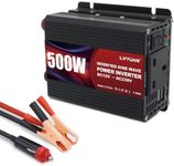 LVYUAN 500W Power Inverter DC 12V to 230V 240V AC Transformer Car Converter 12V with dual USB ports & UK Sockets Charger Lighter Adapter
