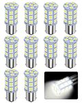 10 Pack 1156 LED Bulb 8000K, TINDTOP White Super Bright Bulb Replacement for 1156 BA15S 7506 1141 1073 1003 RV LED Lights 5050 27SMD Interior Camper Light Bulbs Trailer Boat Light Bulbs