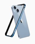 RAEGR iPhone 15 Case | Anodized Aluminum Bumper | Mag-Safe Compatible | Edge Armor Protective Minimal Case Designed for iPhone 15 (6.1-Inch) 2023 - Blue RG10476