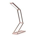 kwmobile Foldable LED Desk Lamp - Folding Portable USB Table Light with 3 Brightness Settings - for Home, Reading, Studying, Work, Travel - Rose Gold