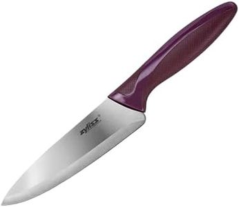 Zyliss Utility Paring Kitchen Knife with Sheath Cover - Stainless Steel Kitchen Knife Perfect for Cutting Meat, Vegetables and Fruit - 5.5-Inch, Purple