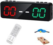 LUCKY TIME Electronic Scoreboard with Remote,Protable LED Digital Cornhole Score Keeper with Tripod,Score/Timer/Count Up/Countdown/Stopwatch/Gym Mode for Backyard lawns Table Game Indoor Outdoor