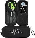 CDBXPRG Stethoscope Case for 3M Littmann Classic III,Stethoscope Bag for Lightweight II S.E,Cardiology IV,Extra Room for Doctor & Nurse Accessorie Black