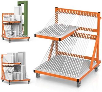 GARVIN Cabinet Door Cart with Wheels, Mobile Panel Cart 38-Panel Two-Tier Mobile Panel Cart,Drawer Fronts & Painted Panels Heavy-Duty for Material Handling Cart & Wood Panels Workshop Panel Mover