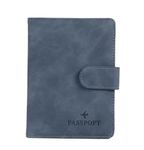 House of Quirk Passport Holder Cover, PU Leather Passport Cover Case Organiser with Wallet for Credit Card, Money, Business Cards, Passport for Women Men (Blue)