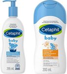 Cetaphil Baby Eczema Calming Moisturizer, 295ml & Baby Moisturizing and Massage Oil with Organic Calendula - 99% Natural - Paraben, Colourant and Mineral Oil Free, 200ml