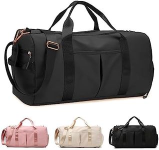 MAGEFY Gym Bag Waterproof Men Travel Bag Weekender Bags for Women with Wet Pocket & Shoes Compartment, Carry On Bags for Airplanes, Travel, Gym, Business Trip (Black)