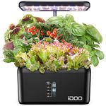 iDOO Hydroponics Growing System Indoor Garden, Presents for Friends, 8 Pods Smart Garden with LED Grow Light, Auto Timer, Indoor Herb Garden Germination Kit for Home Kitchen, 15" Height Adjustable