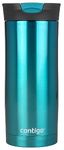 Contigo Huron Snapseal Travel Mug, Stainless Steel Thermal mug, Vacuum Flask, Leakproof Tumbler, Coffee Mug with BPA Free Easy-Clean Lid, Biscay Bay, 470 ml