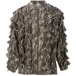 Mossy Oak Mens Camouflage Hunting Jacket - Leafy 3D (XL/XXL, Bottomland Full Zip No Hood)