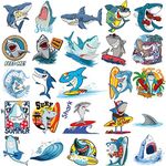 Ooopsiun Shark Temporary Tattoos for Boys - 12 Sheets Ocean Shark Birthday Party Decorations Supplies Favors for Boys Kids