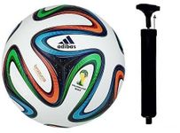 WRF 2022 Football for All Ages Suited for The Grass Fields | PU | Suitable for Grass |Practice Ball | Soccer Ball | for Men/Women | Football Size - 5 (4 Colour Football with Pump_A9 5)