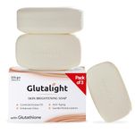 Glutalight | Glutathione | Fades Dark Spots & Hyperpigmentation | Tan Removal Soap For Women & Men | Helps Control Excess Oil | Combo Offers |For Radiant Glow - Pack of 3